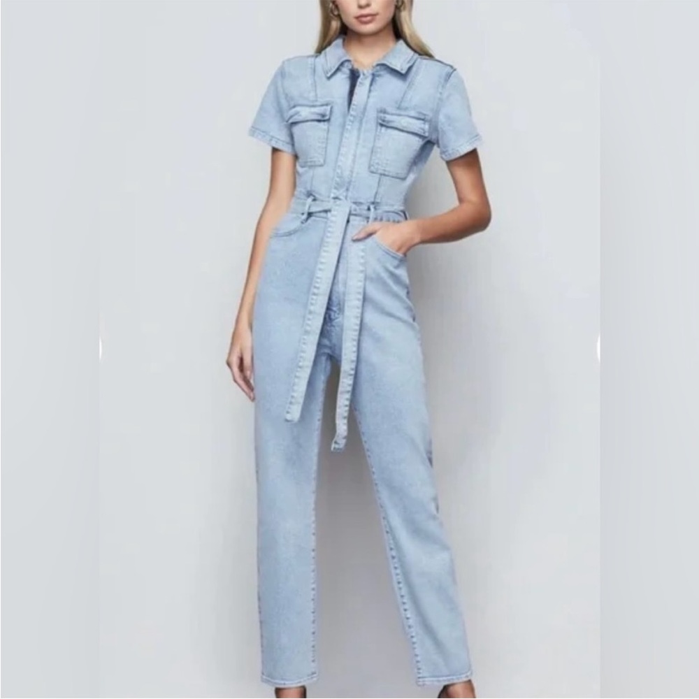 Good American Fit for Success Belted Jumpsuit Blue471